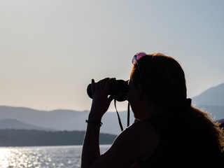 Woman looking at the sea