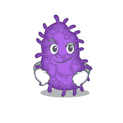 Fototapeta premium A mascot design of bacteria bacilli having confident gesture