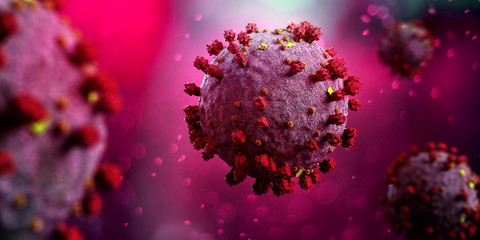 Coronavirus Covid-19 background - 3d rendering