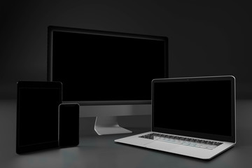 Fototapeta premium Mock up of device - 3d rendering