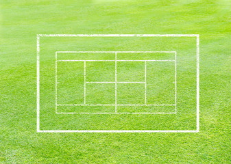 Obraz premium Court de tennis sur gazon 