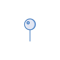 Push pin icon in circle Vector illustration. Pin icon vector. Flat icons pin for Web, Mobile and UI