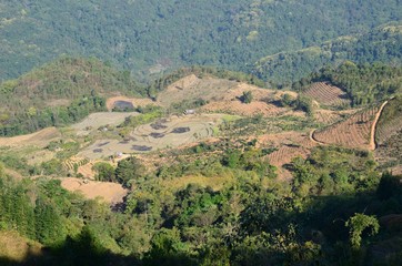 Obraz premium Impressionen einer Bergwanderung bei Phongsaly, Laos