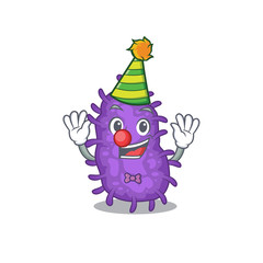 cartoon character design concept of cute clown bacteria bacilli