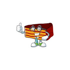 Cartoon character design of dobos torte successful businessman