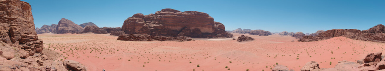 Wadi Rum desert and rock formations, Jordan