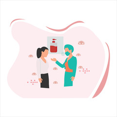 Flat Vector Illustration Background Concept Style Isolated Corona Virus..