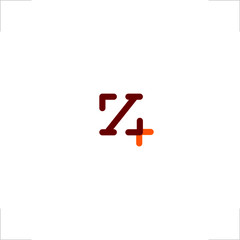 initial Z plus letter logo design