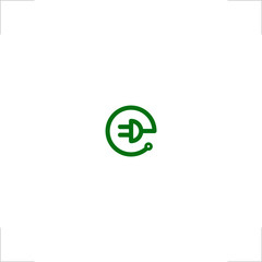 plug logo initial E letter design