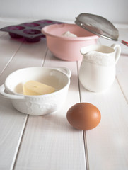 preparation of ingredients for baking