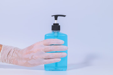 Alcohol gel hand wash, protect coronavirus or covid 19