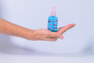 Alcohol gel hand wash, protect coronavirus or covid 19