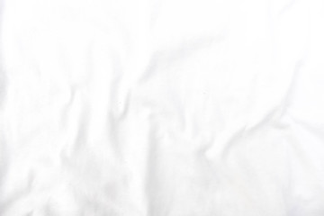 Abstract white fabric texture background. Wavy white cloth. 