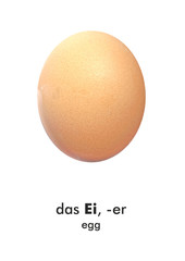 German word card: Ei (egg)