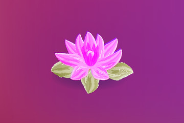 Lotus flower watercolor logo vector image