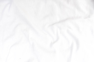 Abstract white fabric texture background. Wavy white cloth. 