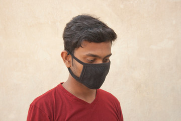 Portrait Of boy With Face Mask
