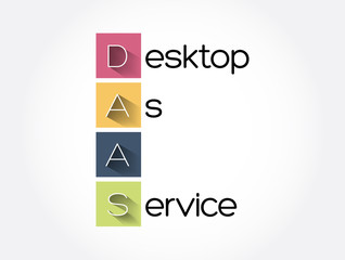DAAS - Desktop As A Service acronym, technology concept background