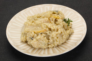 Risotto with pear and gorgonzola
