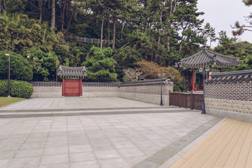 traditional korean gates in APEC Naru Park