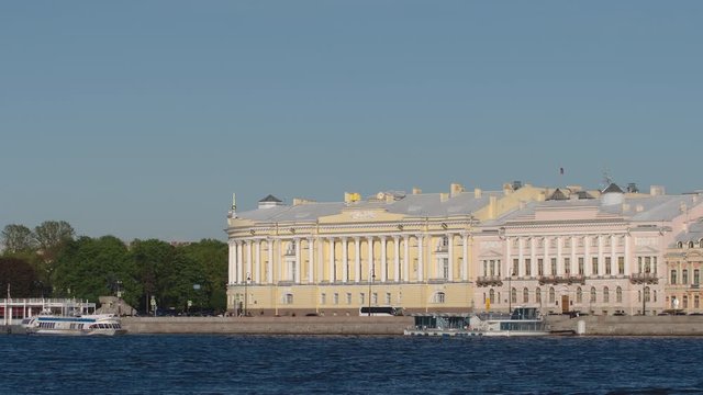 Famous Senate and Synod building and Neva river - St. Petersburg, Russia