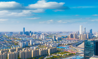 Fototapeta na wymiar City Scenery of Pudong New Area, Shanghai, China