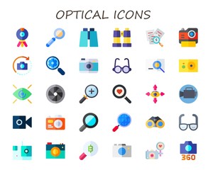 optical icon set