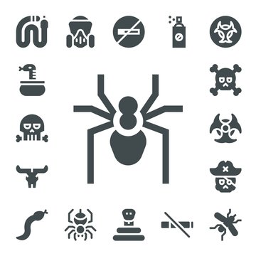 Modern Simple Set of poison Vector filled Icons