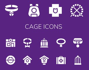 Modern Simple Set of cage Vector filled Icons