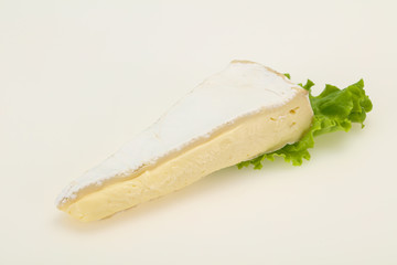 Brie cheese triangle served salad