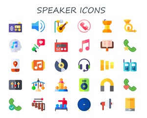 speaker icon set