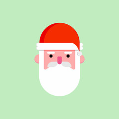 Cartoon Christmas illustrations isolated on color background. Funny happy Santa Claus character