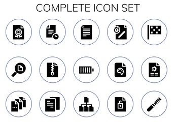 Modern Simple Set of complete Vector filled Icons