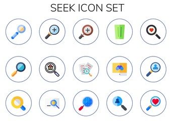 seek icon set