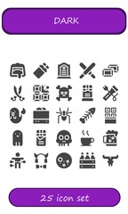 Modern Simple Set of dark Vector filled Icons