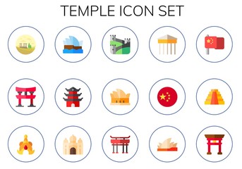 temple icon set