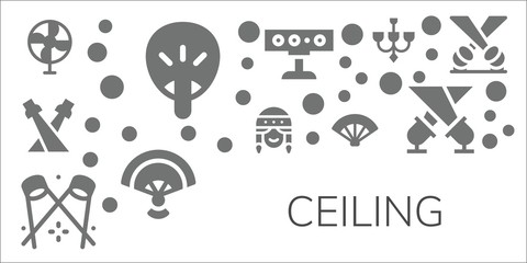 ceiling icon set