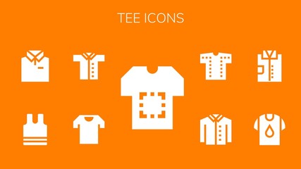 Modern Simple Set of tee Vector filled Icons