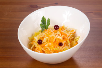Natural sauerkraut with cranberry