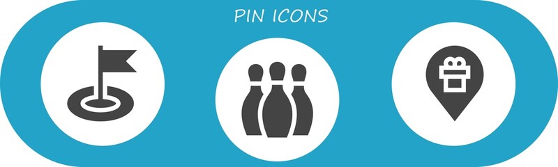 pin icon set