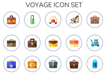 Modern Simple Set of voyage Vector flat Icons