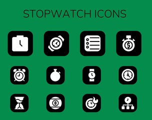 stopwatch icon set