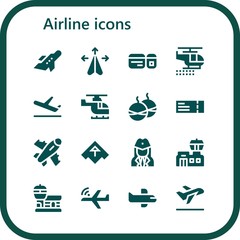 airline icon set