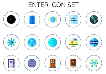Modern Simple Set of enter Vector flat Icons