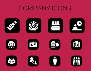 Modern Simple Set of company Vector filled Icons