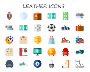 leather icon set