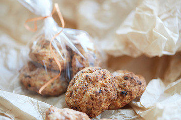 biscuits. homemade cookie with berry