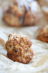 biscuits. homemade cookie with berry