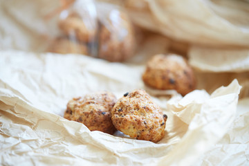 biscuits. homemade cookie with berry