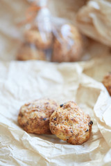 biscuits. homemade cookie with berry